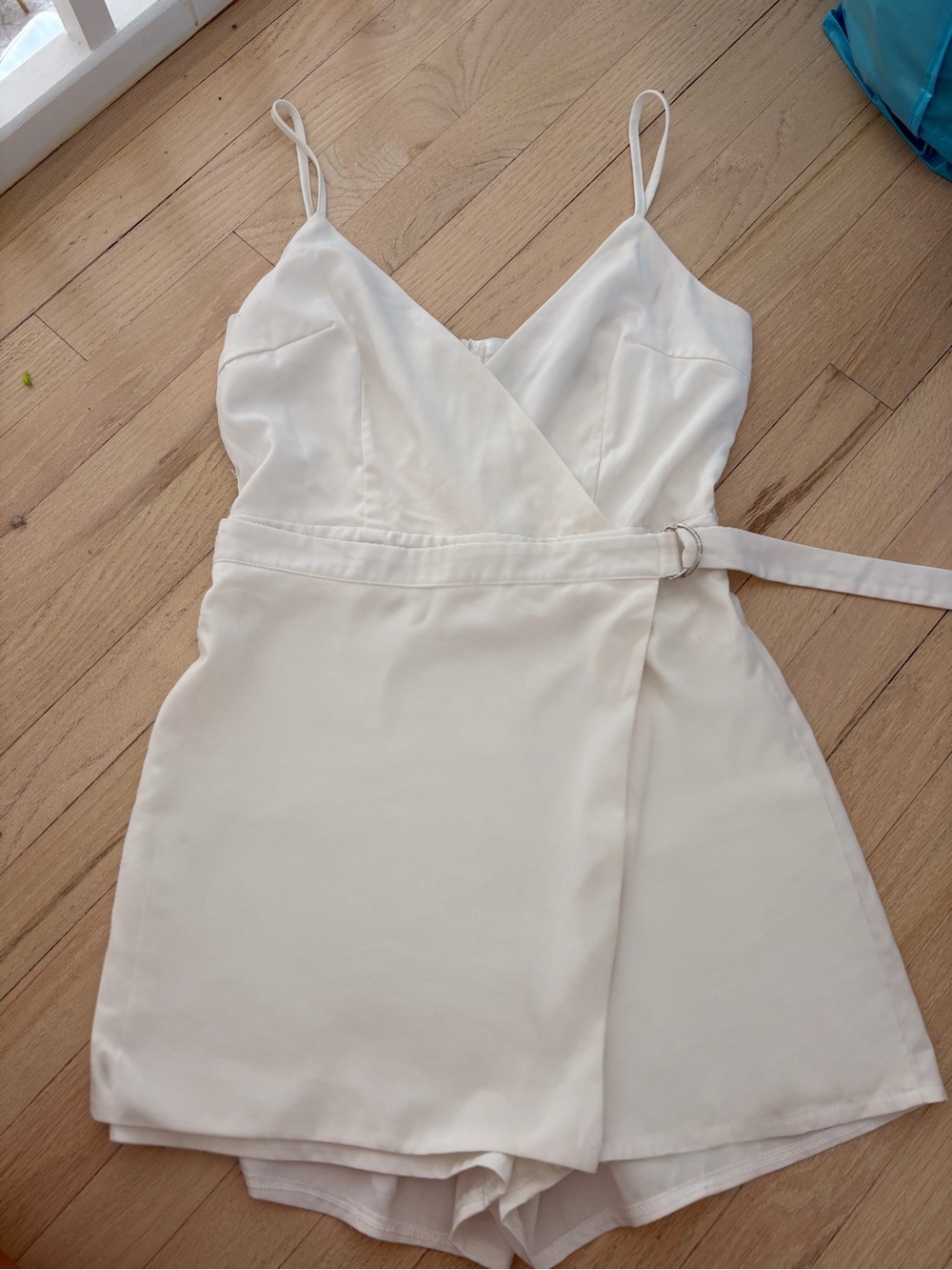 Missguided White Wrap Front Romper